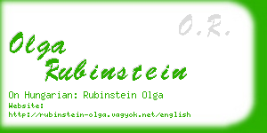 olga rubinstein business card
